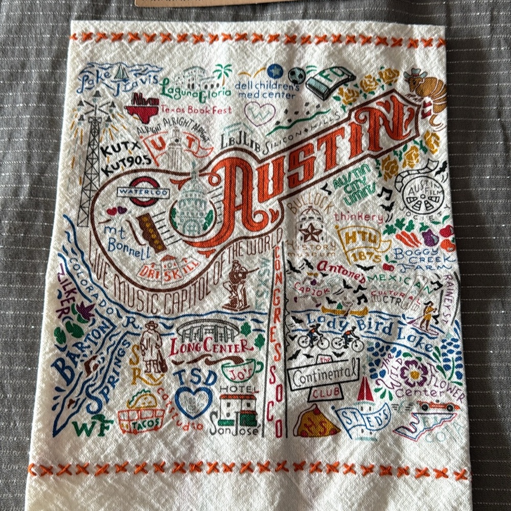 Cat Studio Austin Texas Dish Bar Hand Towel New in Package Never Used - Picture 8 of 9
